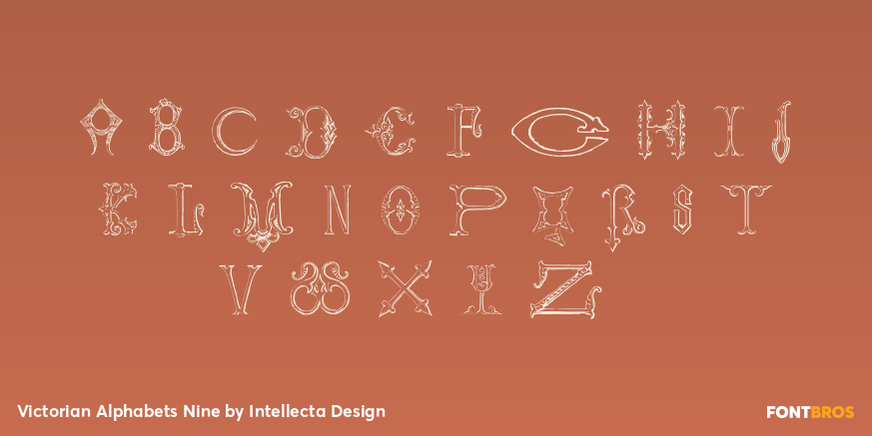 Victorian Alphabets Nine Font Poster #2