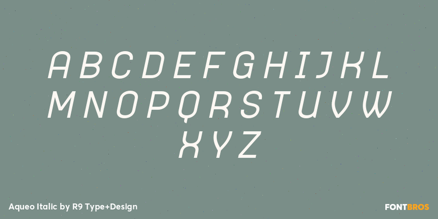 Aqueo Italic Font Poster #2