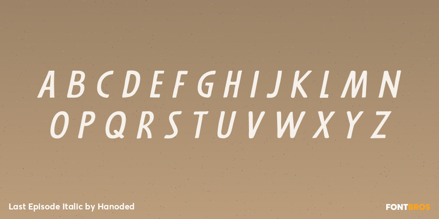 Last Episode Italic Font Poster #3