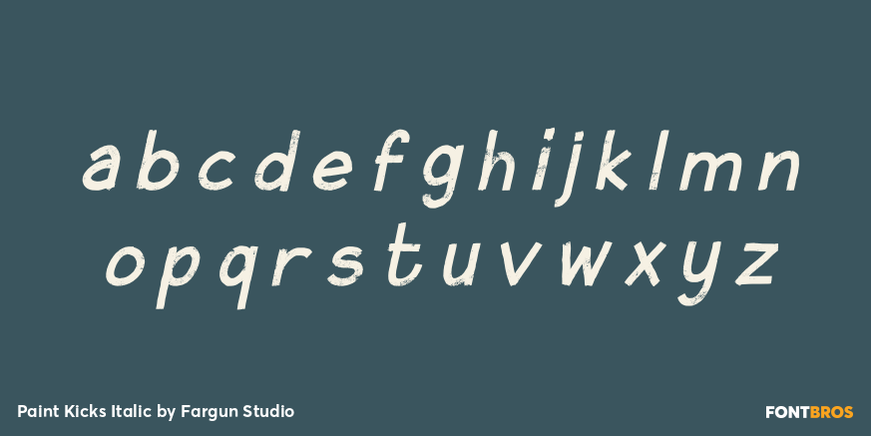 Paint Kicks Italic Font Poster #3