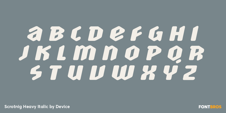Scrotnig Heavy Italic Font Poster #3