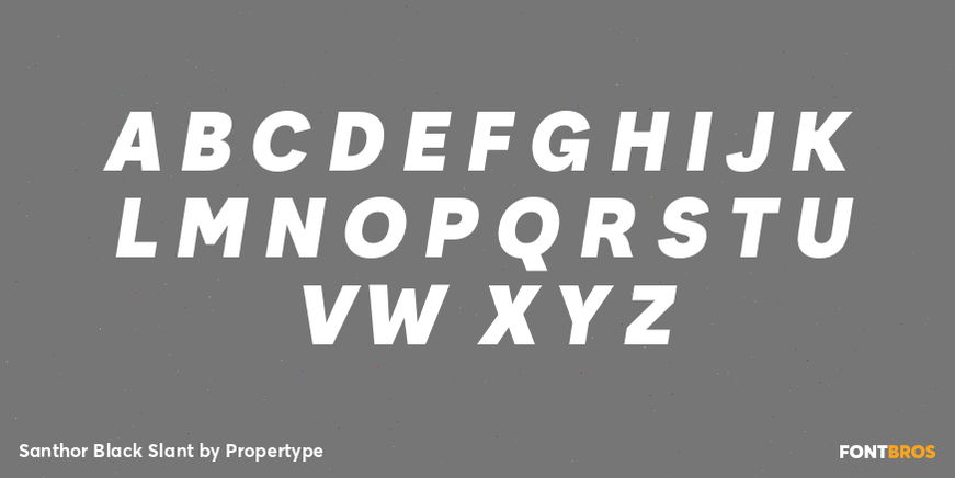 Santhor Black Slant Font Poster #2