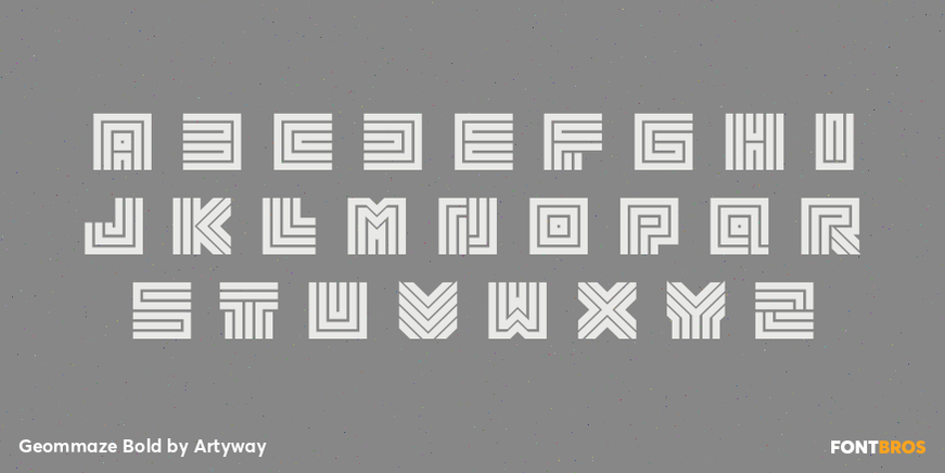 Geommaze Bold Font Poster #2