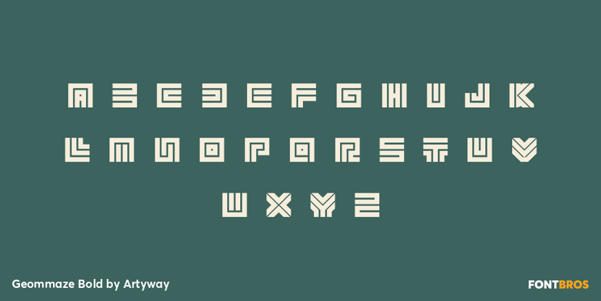 Geommaze Bold Font Poster #3