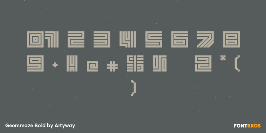 Geommaze Bold Font Poster #4