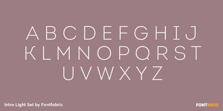 Intro Light Set Font Poster #2