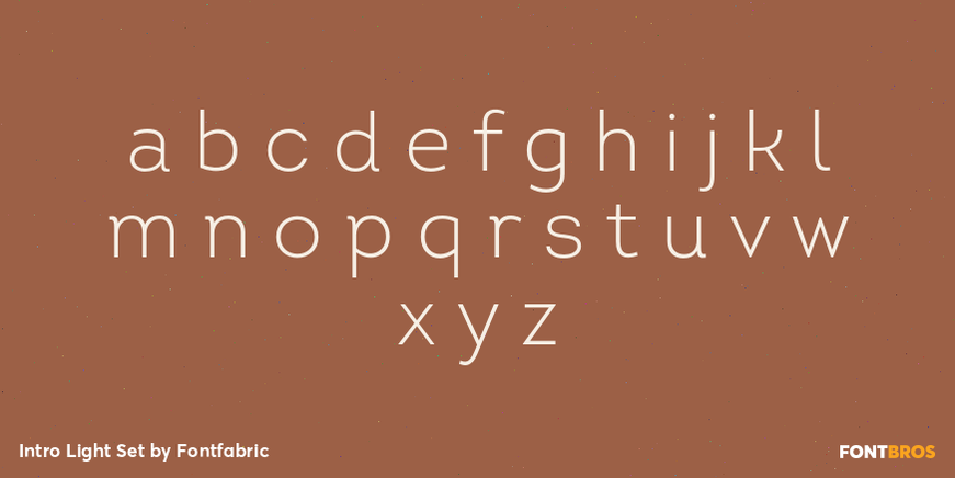 Intro Light Set Font Poster #3