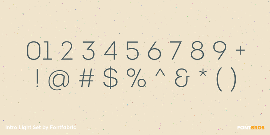 Intro Light Set Font Poster #4