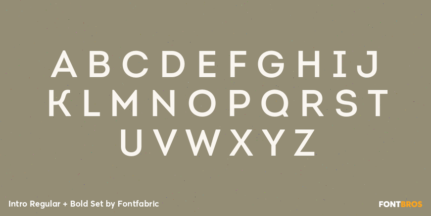 Intro Regular + Bold Set Font Poster #2