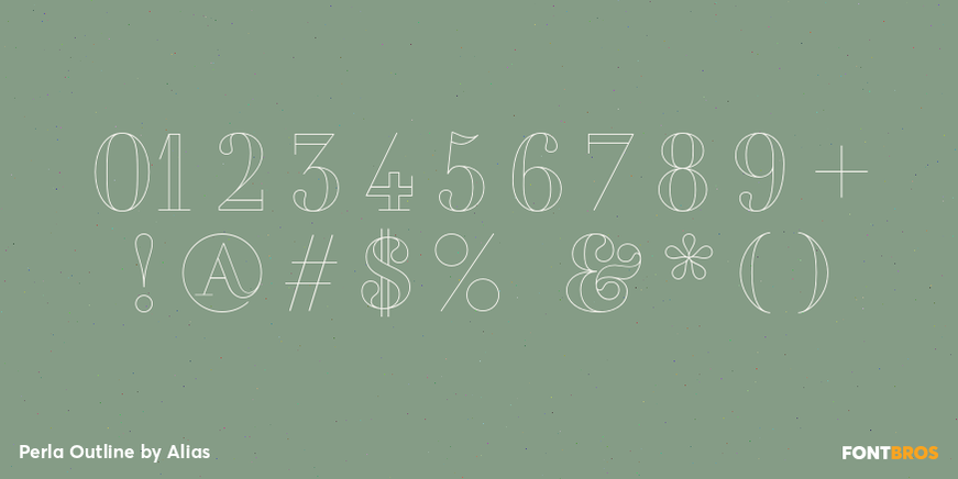 Perla Outline Font Poster #4