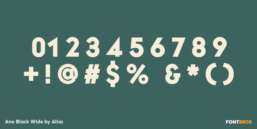 Ano Black Wide Font Poster #4