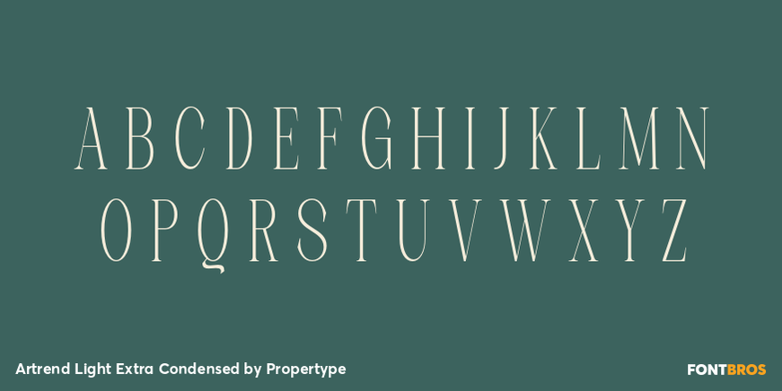 Artrend Light Extra Condensed Font Poster #2