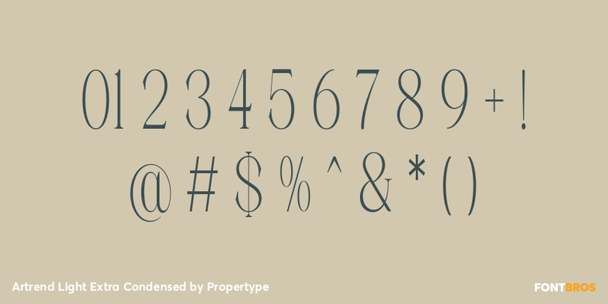 Artrend Light Extra Condensed Font Poster #4
