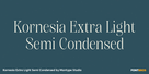 Kornesia Extra Light Semi Condensed Thumbnail #1