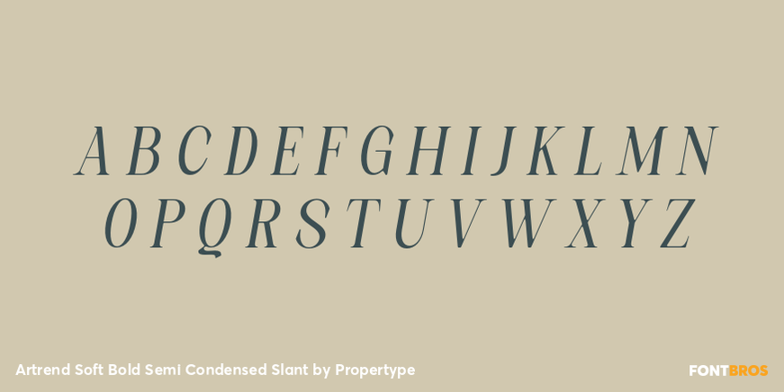 Artrend Soft Bold Semi Condensed Slant Font Poster #2