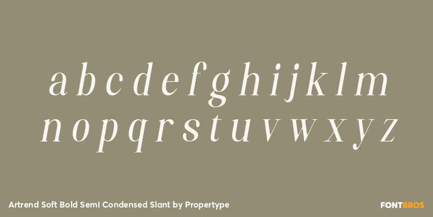 Artrend Soft Bold Semi Condensed Slant Font Poster #3