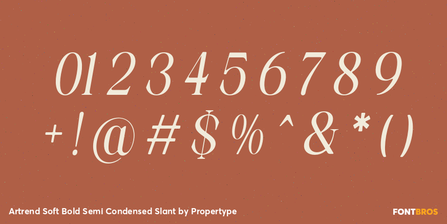 Artrend Soft Bold Semi Condensed Slant Font Poster #4