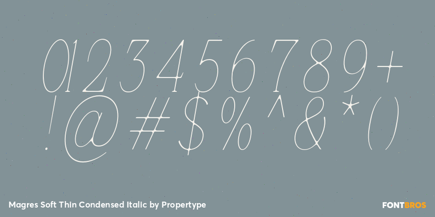 Magres Soft Thin Condensed Italic Font Poster #4