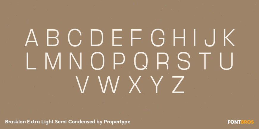 Braskion Extra Light Semi Condensed Font Poster #2