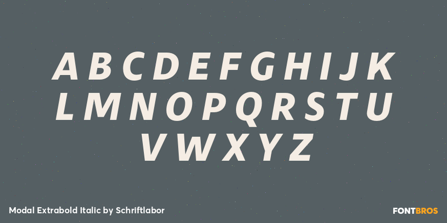 Modal Extrabold Italic Font Poster #2
