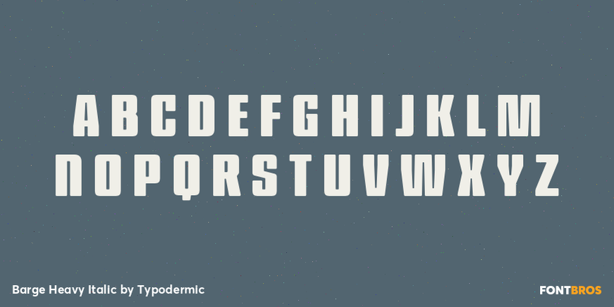 Barge Heavy Italic Font Poster #2