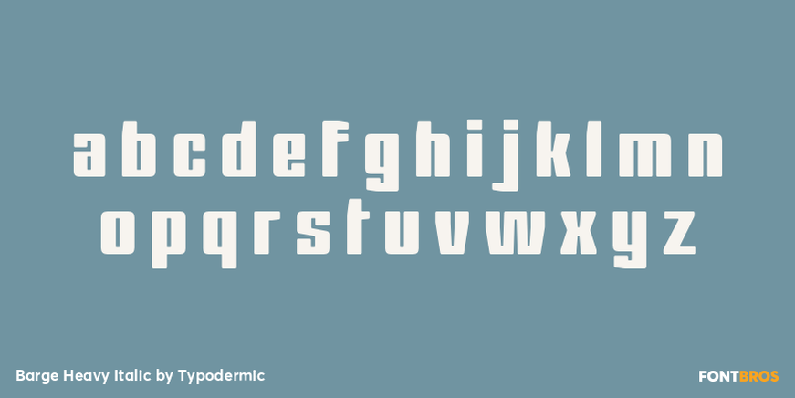Barge Heavy Italic Font Poster #3