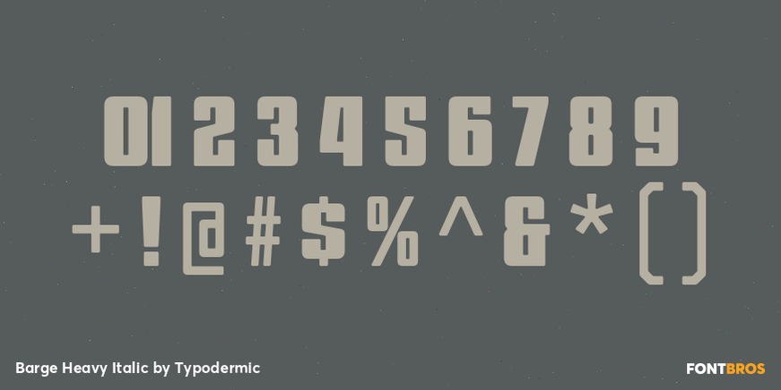 Barge Heavy Italic Font Poster #4