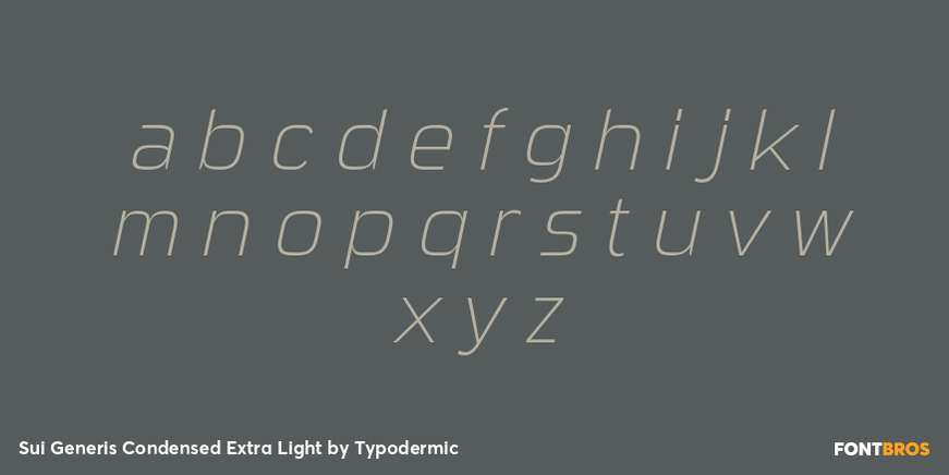 Sui Generis Condensed Extra Light Font Poster #3