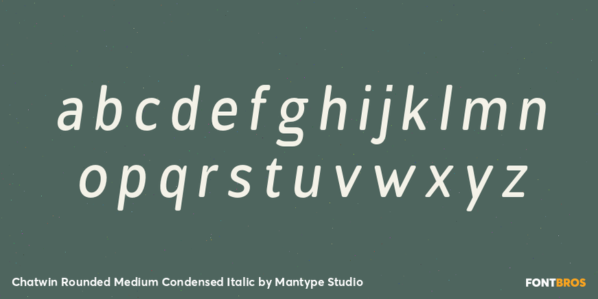 Chatwin Rounded Medium Condensed Italic Font Poster #3