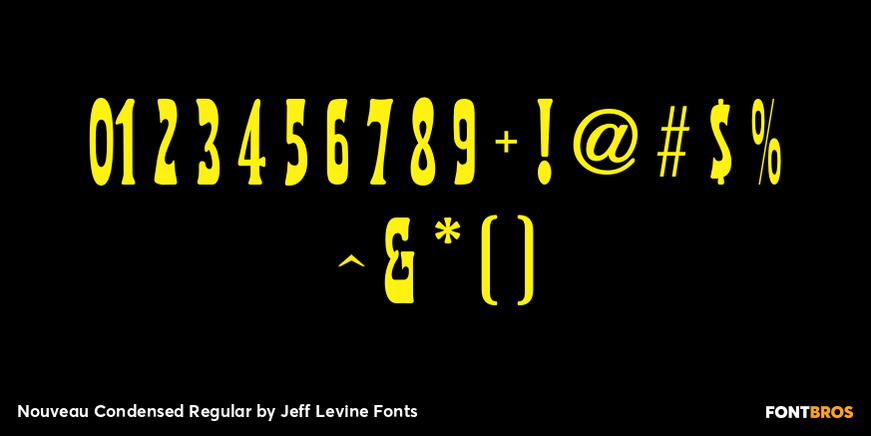 Nouveau Condensed Regular Font Poster #4