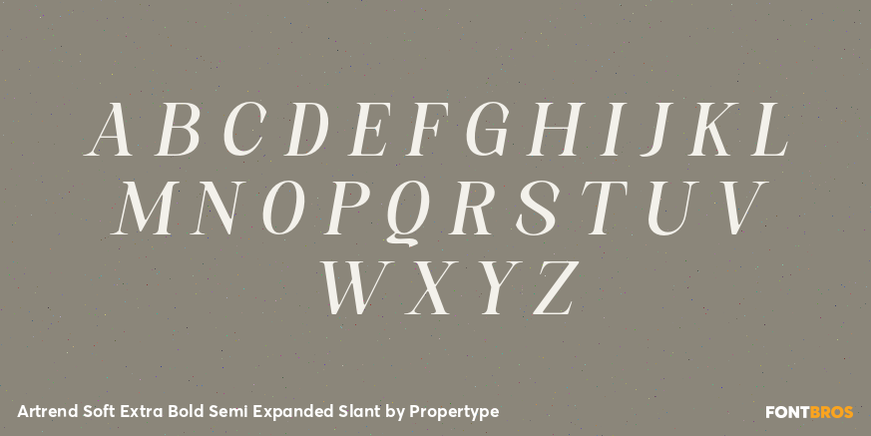 Artrend Soft Extra Bold Semi Expanded Slant Font Poster #2