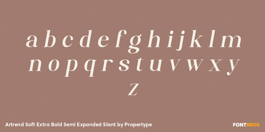 Artrend Soft Extra Bold Semi Expanded Slant Font Poster #3