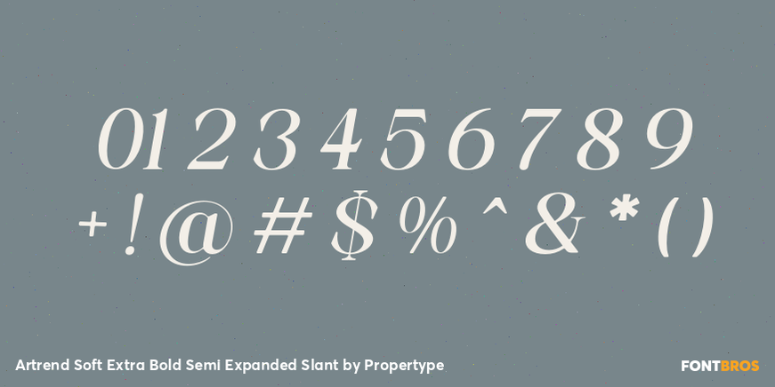 Artrend Soft Extra Bold Semi Expanded Slant Font Poster #4