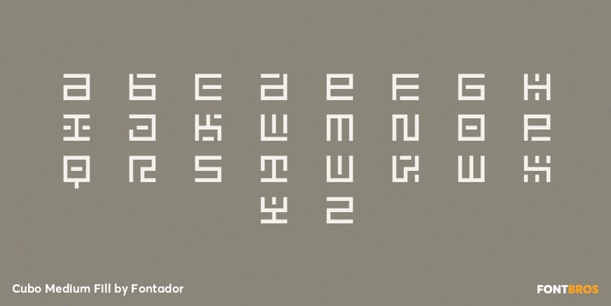 Cubo Medium Fill Font Poster #2
