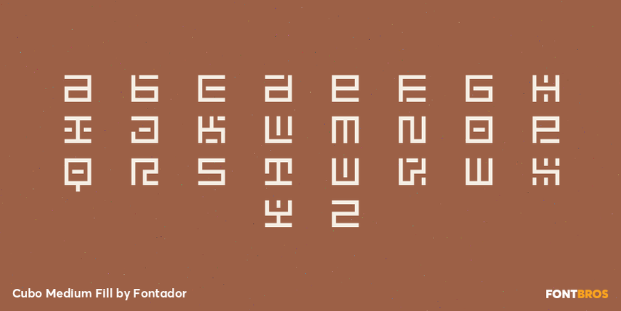 Cubo Medium Fill Font Poster #3