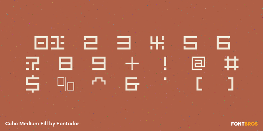 Cubo Medium Fill Font Poster #4