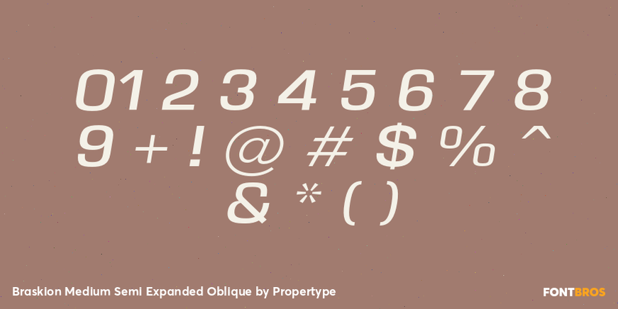 Braskion Medium Semi Expanded Oblique Font Poster #4