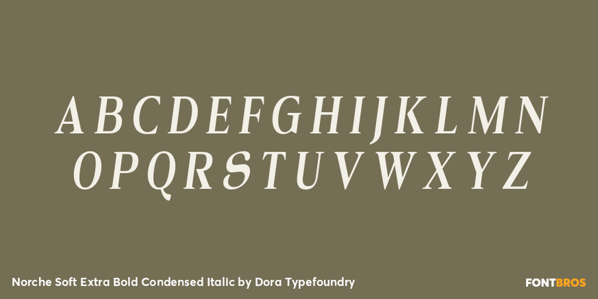 Norche Soft Extra Bold Condensed Italic Font Poster #2