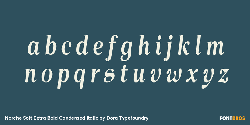 Norche Soft Extra Bold Condensed Italic Font Poster #3