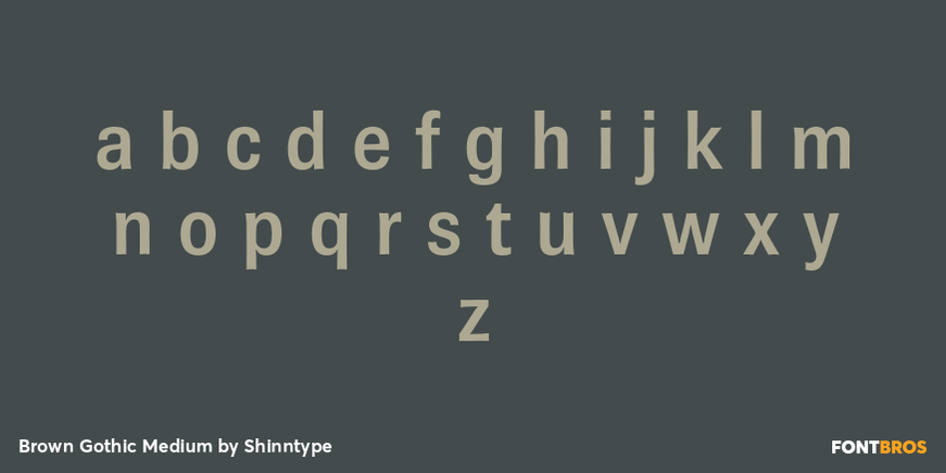 Brown Gothic Medium Font Poster #3