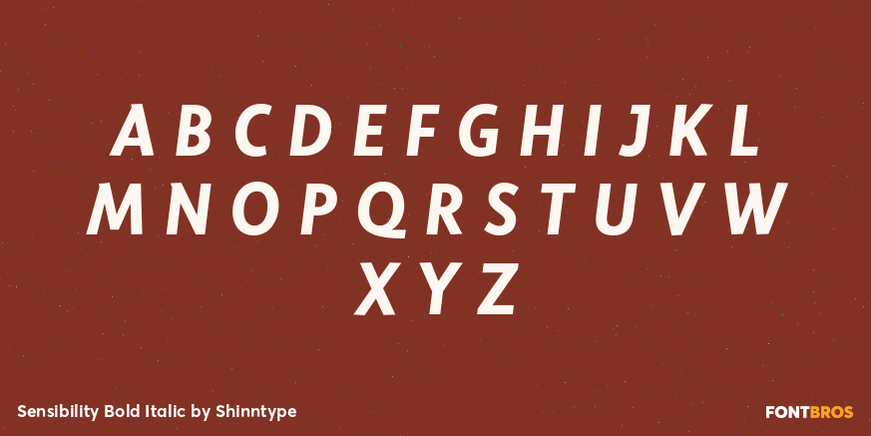 Sensibility Bold Italic Font Poster #2