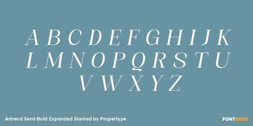 Artrend Semi Bold Expanded Slanted Font Poster #2
