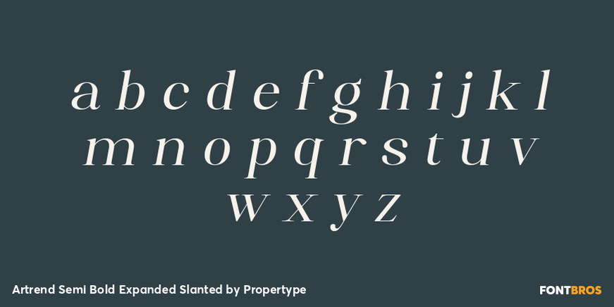 Artrend Semi Bold Expanded Slanted Font Poster #3