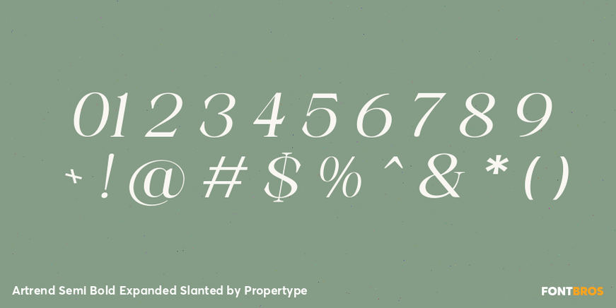 Artrend Semi Bold Expanded Slanted Font Poster #4