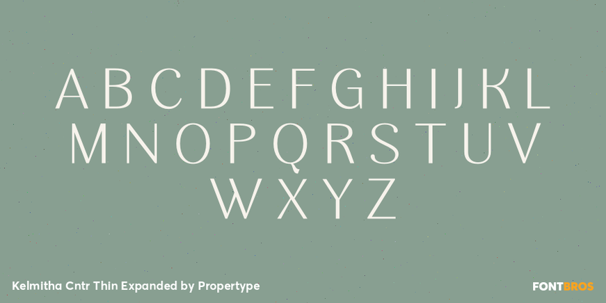 Kelmitha Contrast Thin Expanded Font Poster #2