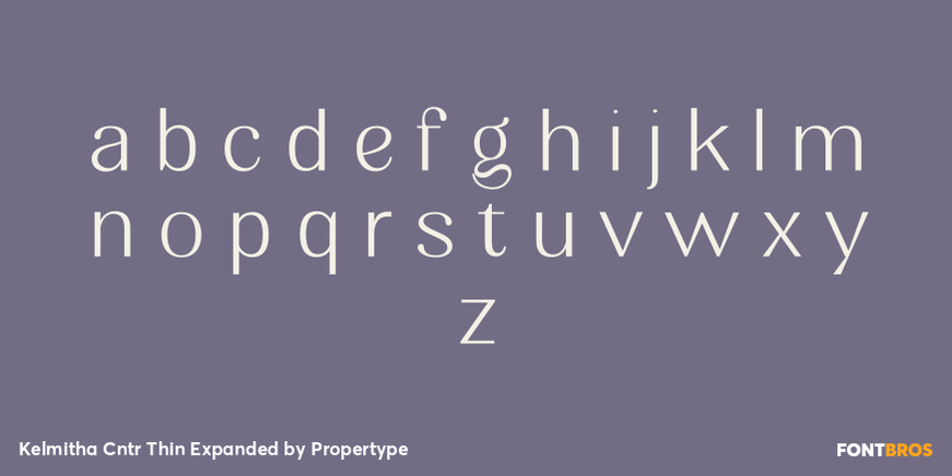 Kelmitha Contrast Thin Expanded Font Poster #3