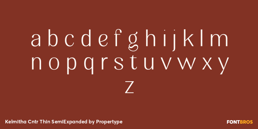 Kelmitha Contrast Thin Semi Expanded Font Poster #3