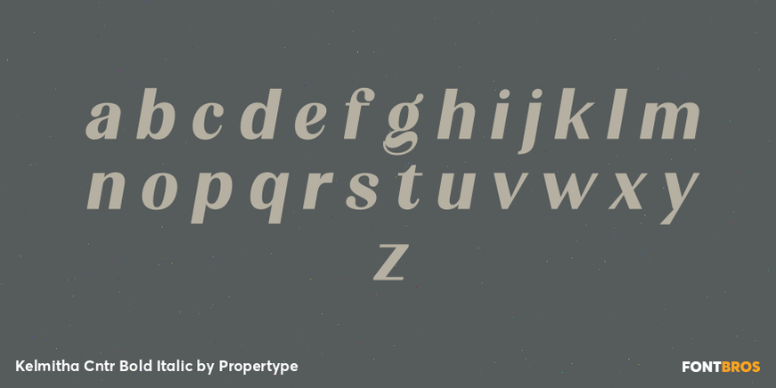 Kelmitha Contrast Bold Italic Font Poster #3