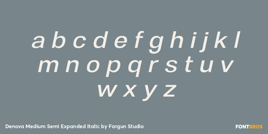 Denova Medium Semi Expanded Italic Font Poster #3