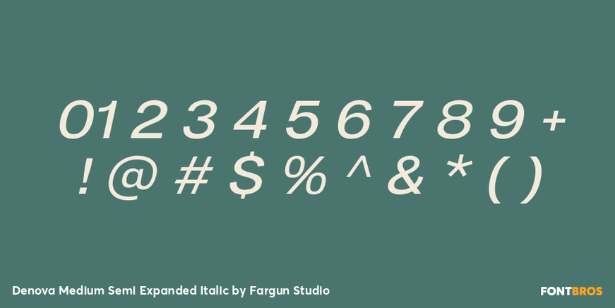 Denova Medium Semi Expanded Italic Font Poster #4